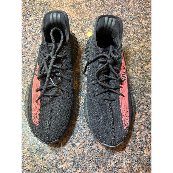 adidas Yeezy Boost 350 V2 Low Red Stripe (Very Clean!!!) Size 8 - Picture 10 of 16